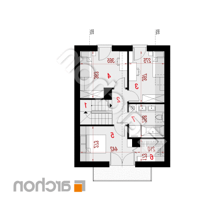 Dom v arkádiách 6 | Pôdorys podkrovia 