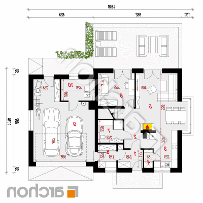 Dom medzi rododendronmi 20 (G2N) | Pôdorys prízemia 