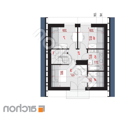 Dom na pahorku 2 (N) | Pôdorys podkrovia 