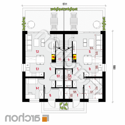 Dom v tunbergii (R2) ver.2 | Pôdorys prízemia 