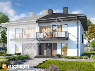Projekt domu ARCHON+ Dom medzi macoškami 3 (R2B) ver.3