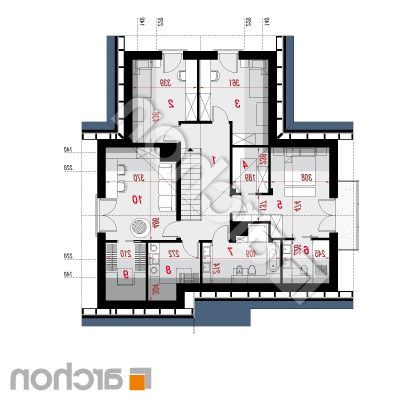 Dom pri vresoch | Pôdorys podkrovia 