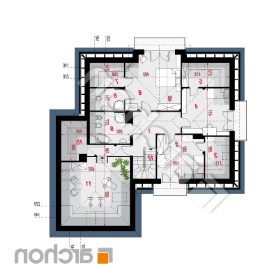 Dom v nechtíkoch 2 (n) | Pôdorys podkrovia 