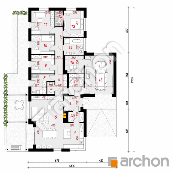 Dom v anabellach | <span class="translation_missing" title="translation missing: sk.products.print_pages.projections.poziom1">Poziom1</span>