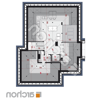 Dom v jonagoldách 5 (G2PD) | Pôdorys podkrovia 