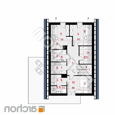 Dom pri agátoch 2 | Pôdorys podkrovia 