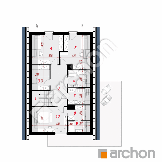 Dom pri agátoch 2 | <span class="translation_missing" title="translation missing: sk.products.print_pages.projections.poziom3">Poziom3</span>