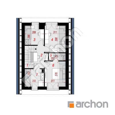 Dom v sedmokráskach 4 | Pôdorys podkrovia 