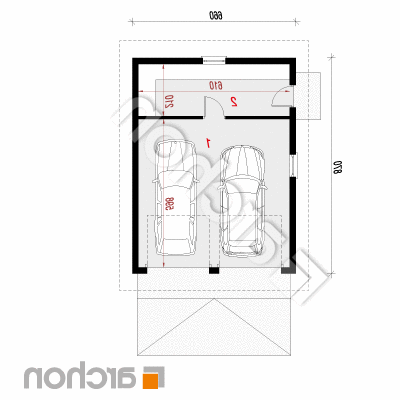 Garáž pre dve autá G9 | Pôdorys prízemia 