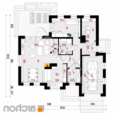 Dom medzi nevädzami | Pôdorys prízemia 