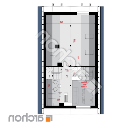Dom v orgováne 12 | Pôdorys podkrovia 