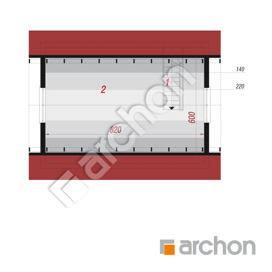 Garáž pre dve autá G6a | <span class="translation_missing" title="translation missing: sk.products.print_pages.projections.poziom3">Poziom3</span>