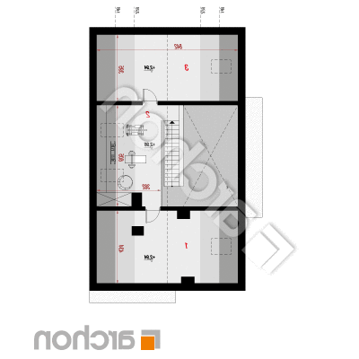 Dom pod smrekom 3 ver.2 | Pôdorys podkrovia 