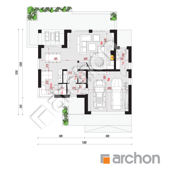 Vila Miranda 5 (G2)  | <span class="translation_missing" title="translation missing: sk.products.print_pages.projections.poziom1">Poziom1</span>