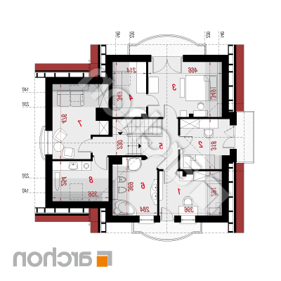 Dom pod jabloňou antonovka 2 (G) ver.2 | Pôdorys podkrovia 