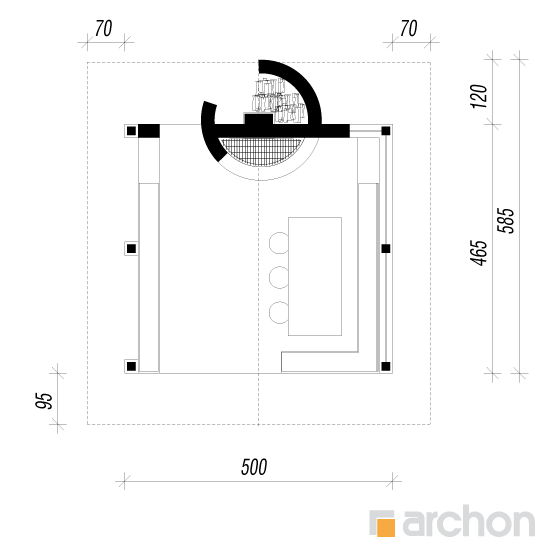 Altán na gril A2 | <span class="translation_missing" title="translation missing: sk.products.print_pages.projections.poziom1">Poziom1</span>