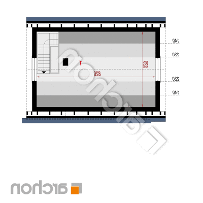 Garáž pre dve auta G15 | Pôdorys podkrovia 