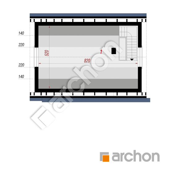 Garáž pre dve auta G15 | <span class="translation_missing" title="translation missing: sk.products.print_pages.projections.poziom3">Poziom3</span>