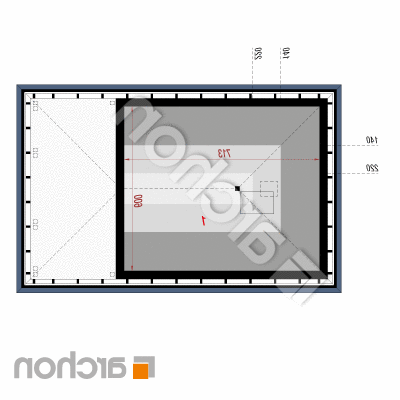 Garáž pre jedno auto G16 | Pôdorys podkrovia 