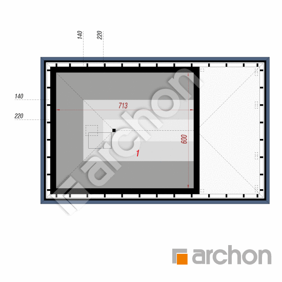 Garáž pre jedno auto G16 | <span class="translation_missing" title="translation missing: sk.products.print_pages.projections.poziom3">Poziom3</span>