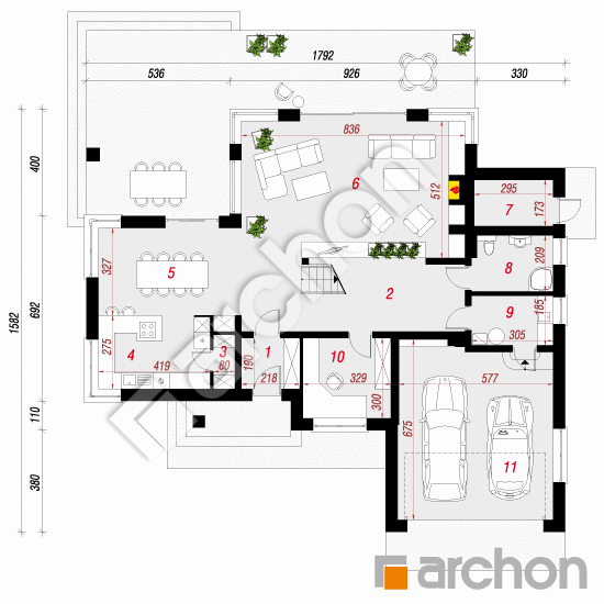 Vila Veronika 3 ver.2 | <span class="translation_missing" title="translation missing: sk.products.print_pages.projections.poziom1">Poziom1</span>