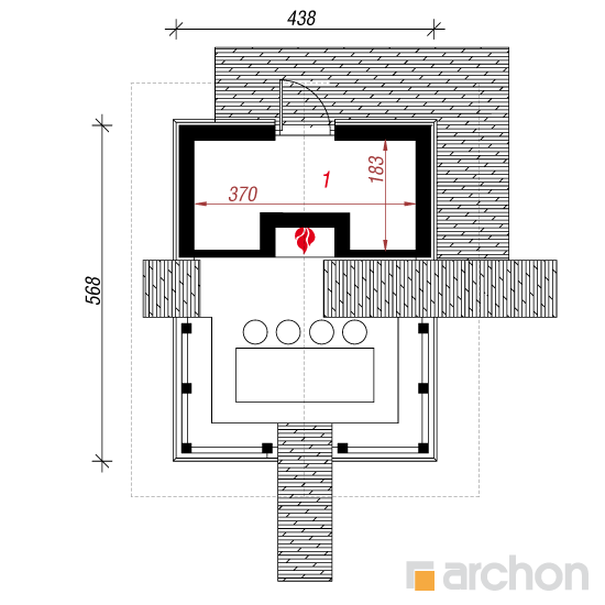 Altán A3 | <span class="translation_missing" title="translation missing: sk.products.print_pages.projections.poziom1">Poziom1</span>