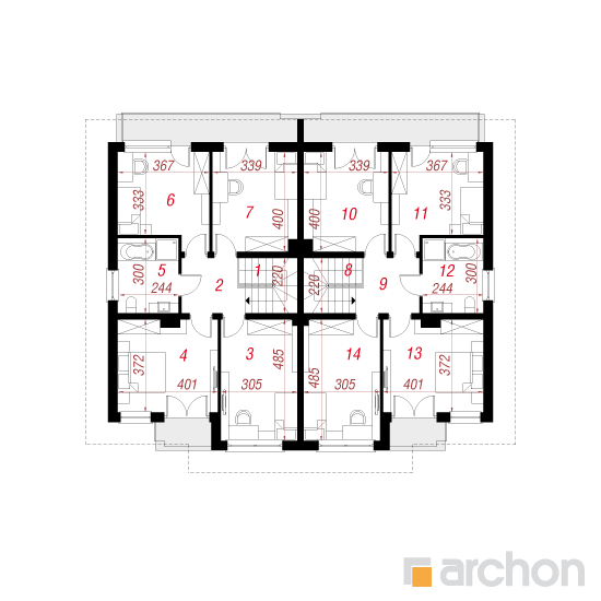 Vila Julia | <span class="translation_missing" title="translation missing: sk.products.print_pages.projections.poziom2">Poziom2</span>