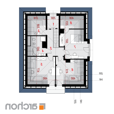 Dom medzi tymiánom (N) | Pôdorys podkrovia 