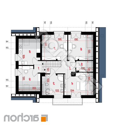 Dom vo filodendrónoch 2 | Pôdorys podkrovia 