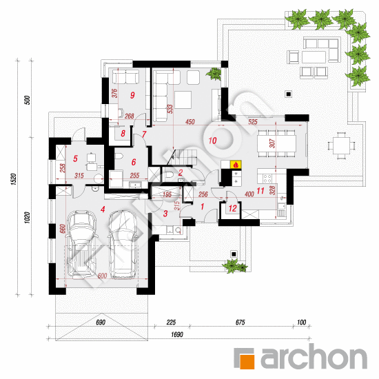 Vila Olivia | <span class="translation_missing" title="translation missing: sk.products.print_pages.projections.poziom1">Poziom1</span>