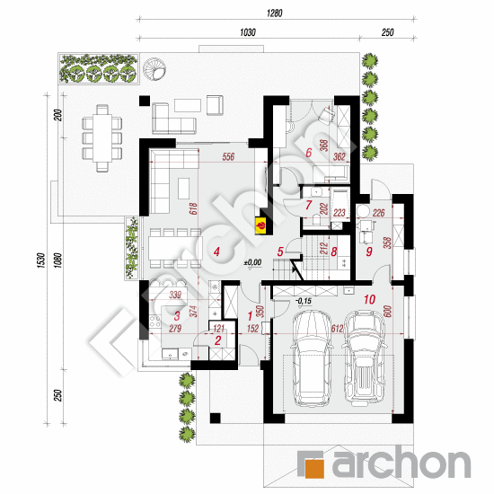 Vila Adelajda (G2) | <span class="translation_missing" title="translation missing: sk.products.print_pages.projections.poziom1">Poziom1</span>