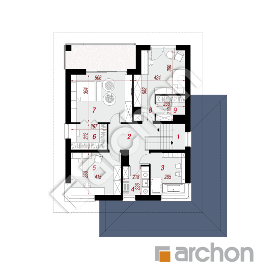 Vila Adelajda (G2) | <span class="translation_missing" title="translation missing: sk.products.print_pages.projections.poziom2">Poziom2</span>