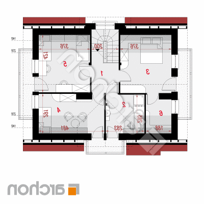 Dom pri sladkom drievku 2 ver.2 | Pôdorys podkrovia 