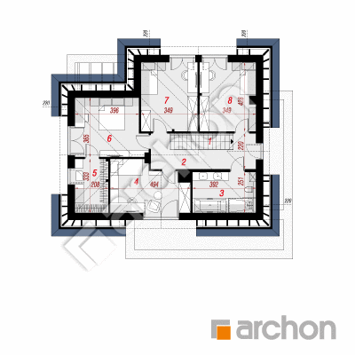 Vila Miranda 19 (G2E) | Pôdorys podkrovia 