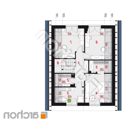 Dom medzi anízom 9 (E) | Pôdorys podkrovia