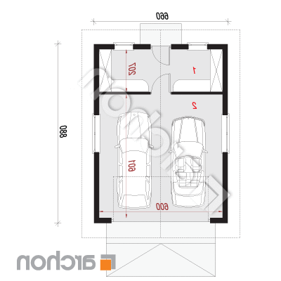 Garáž pre dve autá G6b ver.2 | Pôdorys prízemia 
