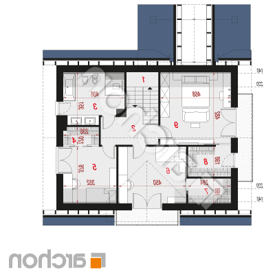 Dom v lucerne 14 (E) | Pôdorys podkrovia 