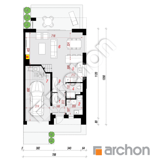 Dom v plamienkoch 33 (GB) | <span class="translation_missing" title="translation missing: sk.products.print_pages.projections.poziom1">Poziom1</span>