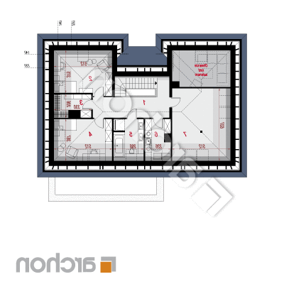 Dom medzi kliviami 11 (G2) | Pôdorys podkrovia 