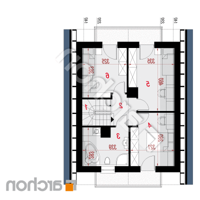 Dom v arkádiách 2 | Pôdorys podkrovia 