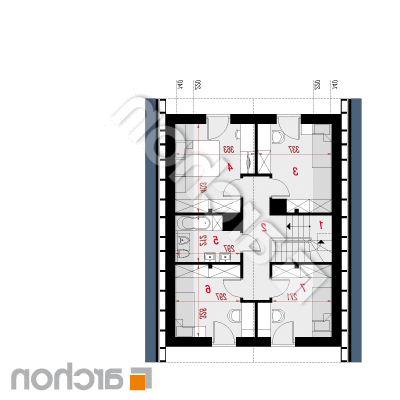 Dom pod borovicou | Pôdorys podkrovia 