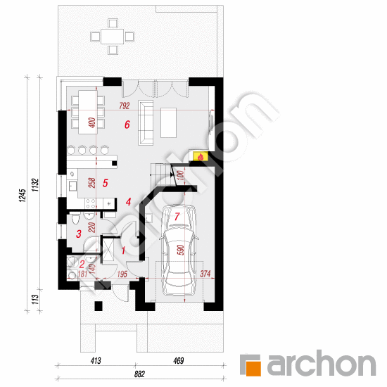 Vila Julia 7 | <span class="translation_missing" title="translation missing: sk.products.print_pages.projections.poziom1">Poziom1</span>