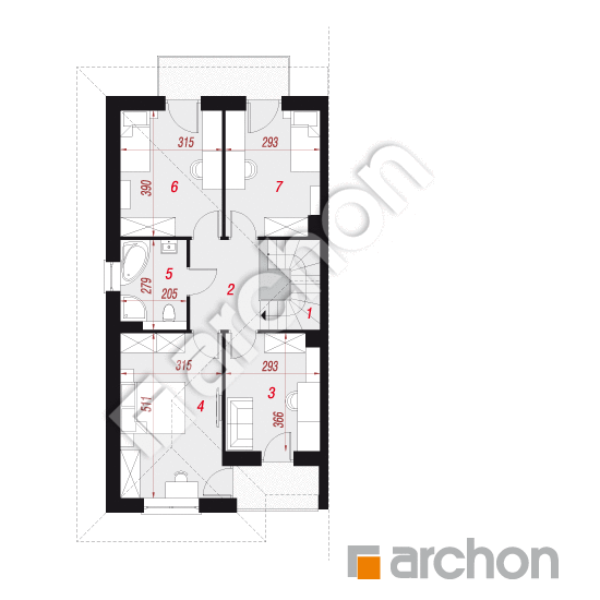 Vila Amélia (B) ver.2 | <span class="translation_missing" title="translation missing: sk.products.print_pages.projections.poziom2">Poziom2</span>