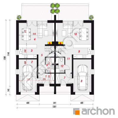  Vila Amélia (R2) ver.2 | Pôdorys prízemia 