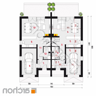  Vila Amélia (R2) ver.2 | Pôdorys prízemia 