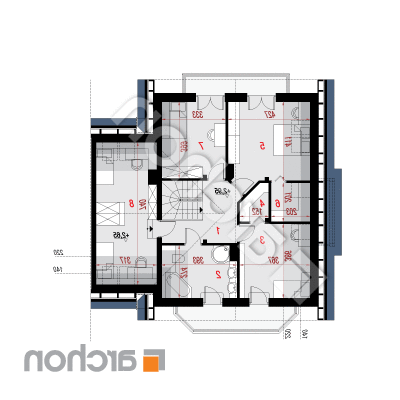 Dom pod pistáciou 2 (B) ver.2 | Pôdorys podkrovia 