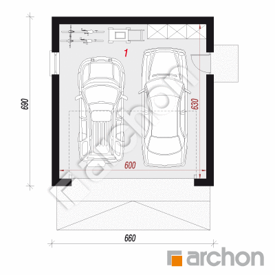 GARÁŽ PRE DVE AUTA G42