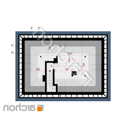 Dom pod jarabinou 18 | Pôdorys podkrovia 