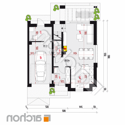 Dom v barotách 2 (B) ver.2 | Pôdorys prízemia 