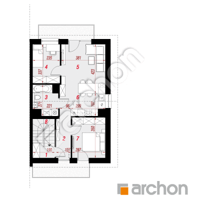 Dom medzi macoškami (R2B) ver.3 | Pôdorys podkrovia 